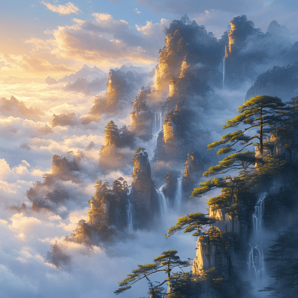 AI 图鉴 · 东方仙山云海