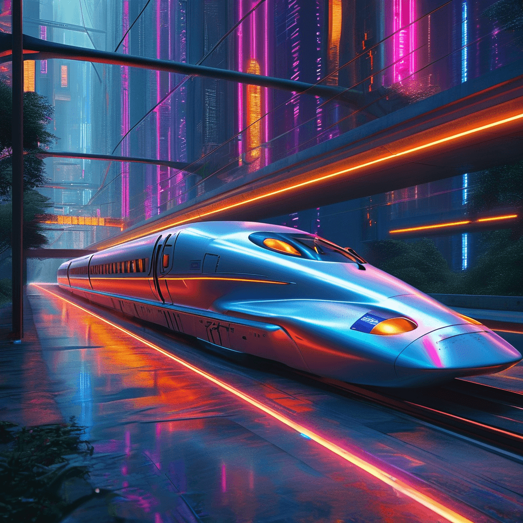 AI 图鉴 · 未来悬浮列车